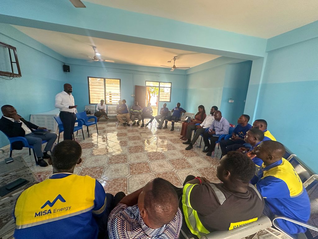 Mr Brent Nartey, CEO of MISA Energy Ghana Limited, an Oil Marketing Company speaking to BRV drivers