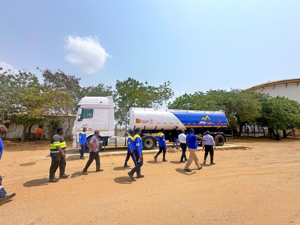 Mr Brent Nartey, CEO of MISA Energy Ghana Limited, an oil marketing company, inspecting BRV vehicles. 